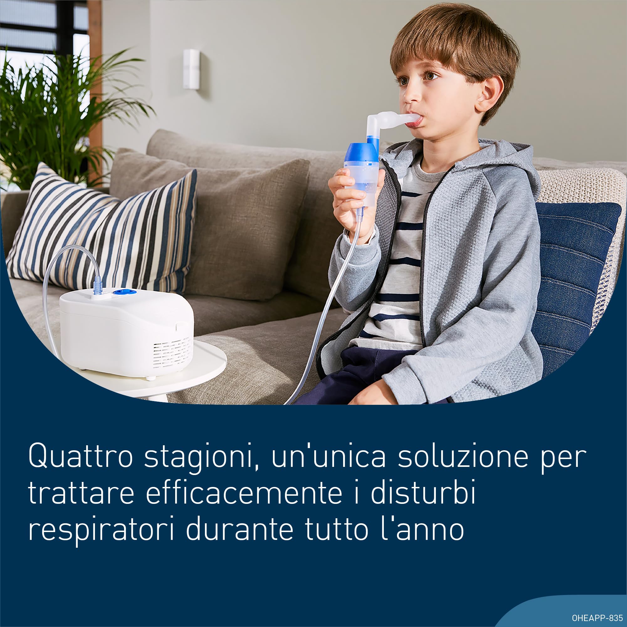 OMRON X102 Total Macchina aerosol adulti e Aerosol bambini con doccia nasale – trattamento efficace delle vie respiratorie per tutto l’anno