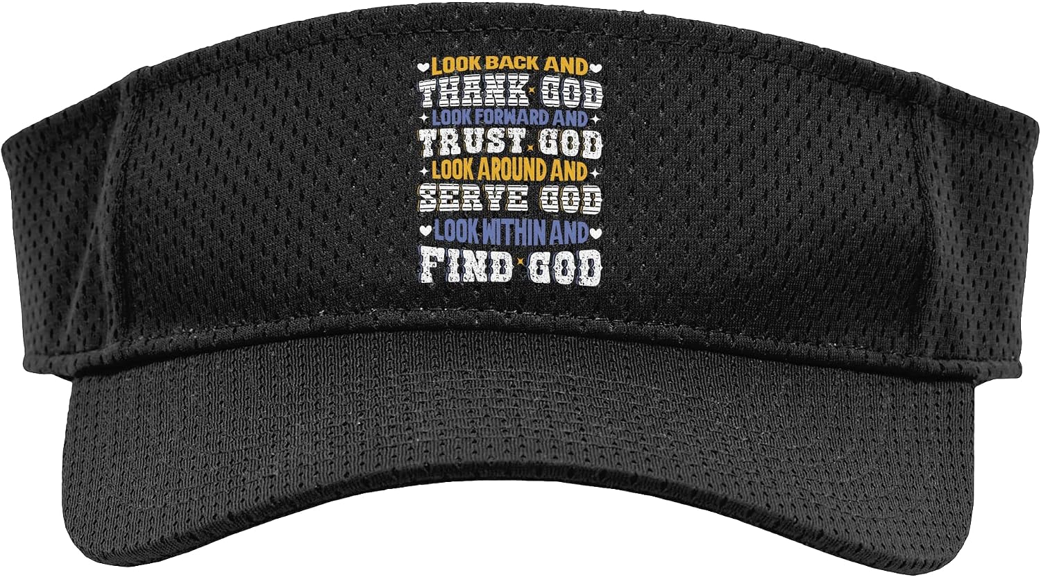 Thank God Trust God Find God Religious Sport Sun Visor