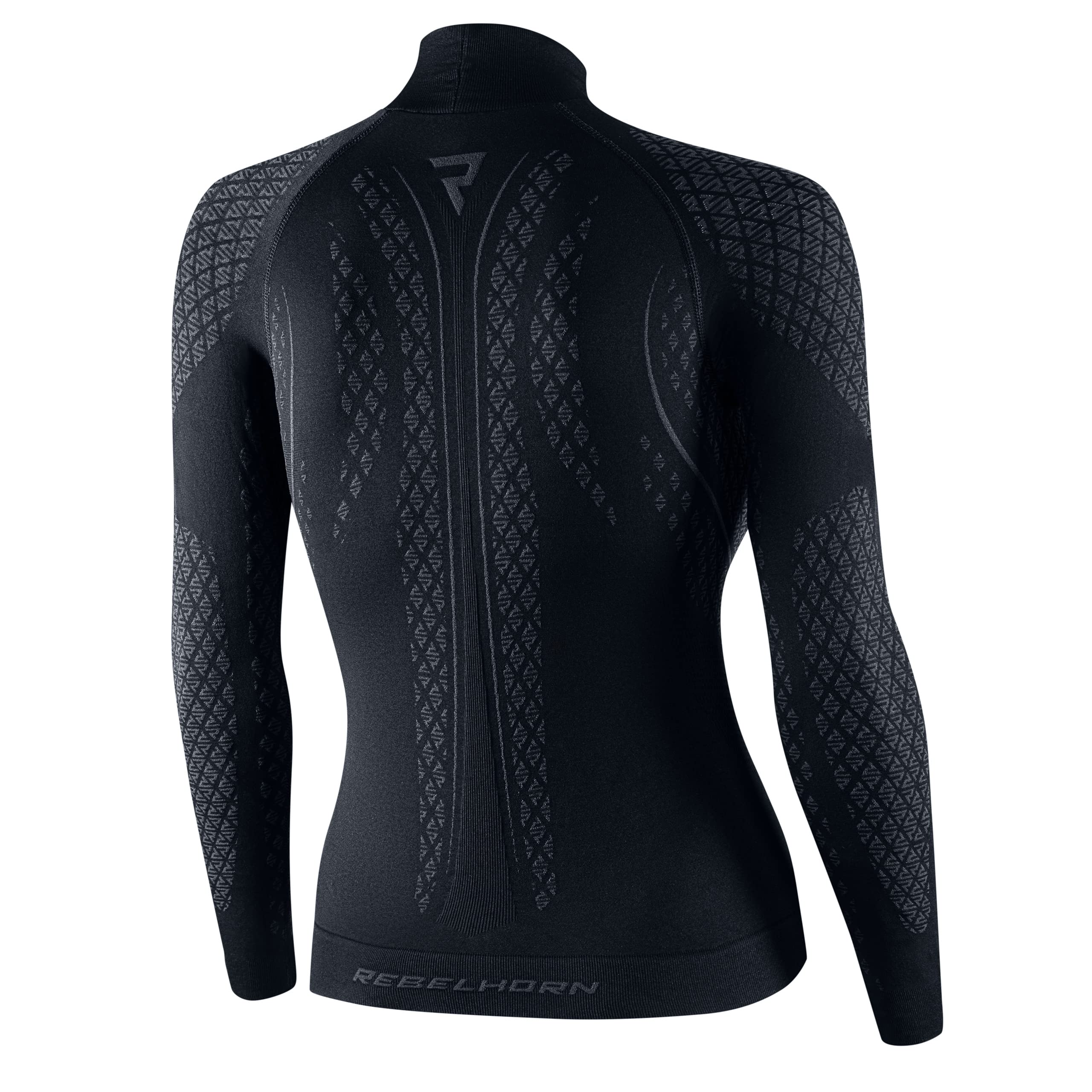 REBELHORN Therm II Lady Thermo Jersey Damen | Langarm | Thermounterwäsche | Funktionsshirt | Feuchtigkeitsableitung | Atmungsaktiv | Kompressionszonen | Thermomotorradkleidung