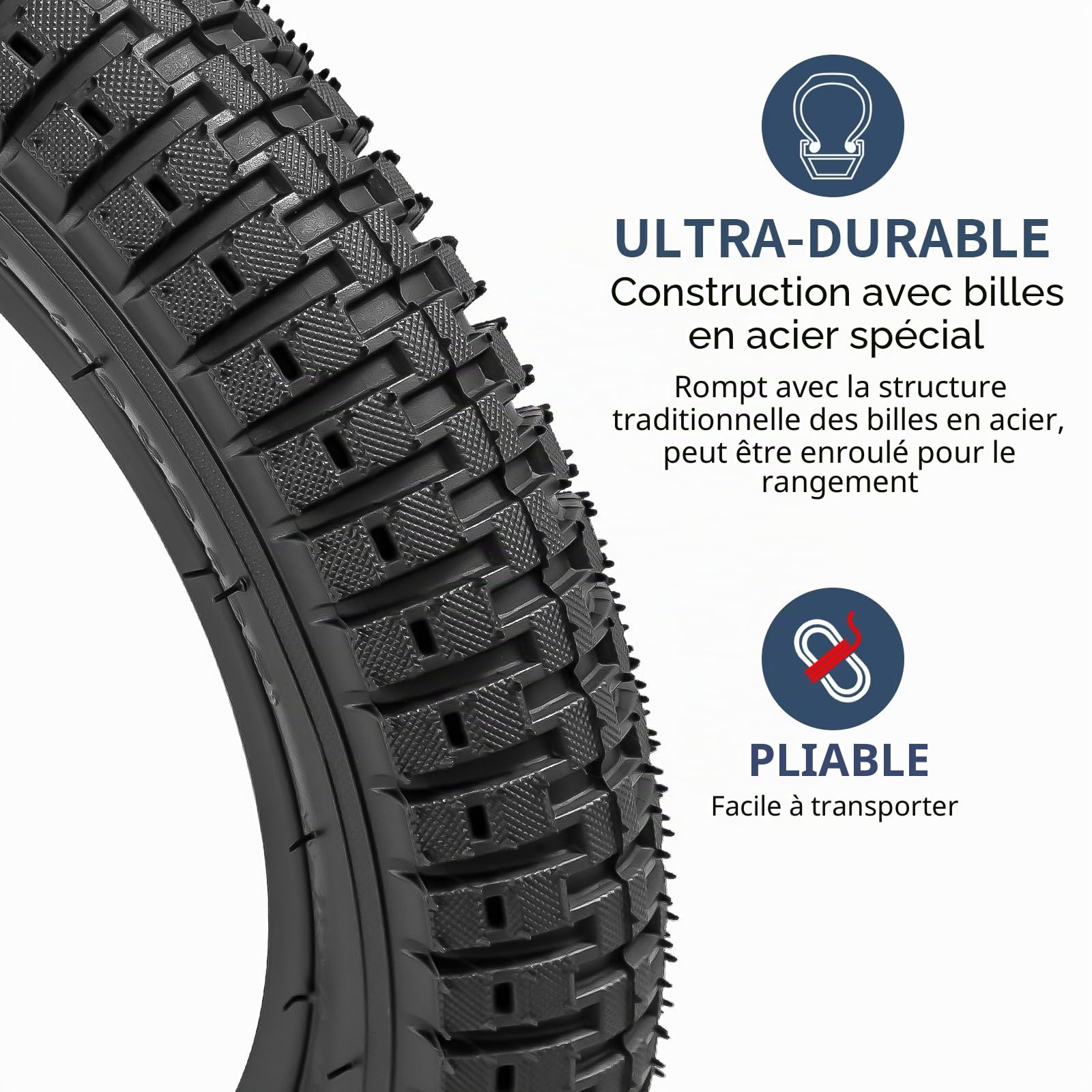YUNSCM 2-PCS 14 Pouces Vélo pneus 14x1.95/53-254 and 14 Pouces Vélo Chambre à air Schrader Valve Compatible with All-Terrain Vélo 14x1.95 14x2.0 Enfant Bike pneus and Chambre à air (Y-1024)