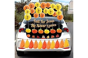 Fall Christian Trunk or Treat Car Decorations Kit - Religious Jesus Banner,...