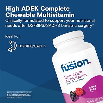 Bariatric Fusion High ADEK Multivitamin, Mixed Berry, 120 Chewable Tablets