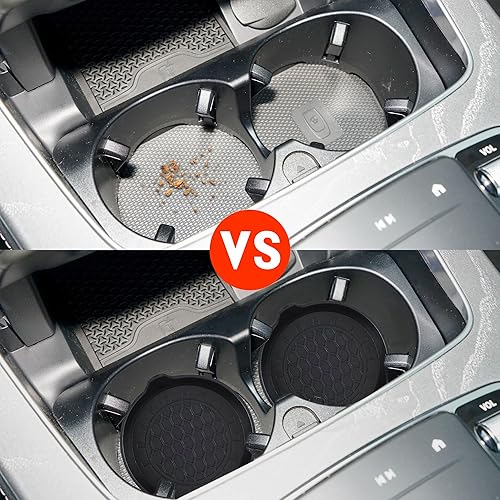 Miniatura 10 de Amooca Portavasos universales para automóvil, impermeables, antideslizantes, a prueba de derrames, accesorios para el interior del automóvil,