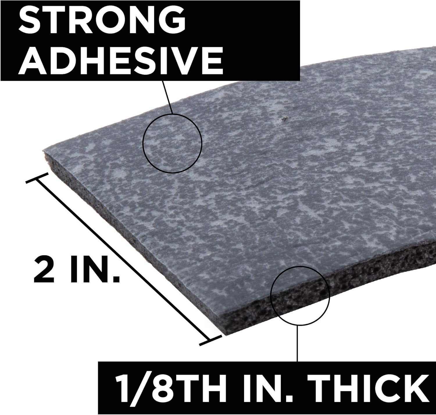 Cambridge Foam Insulation Tape 30-ft Length x 2-in Width x 1/8-in Thickness, Black; Insulates Hot and Cold Pipes and for Weather Stripping or Soundproofing - - 