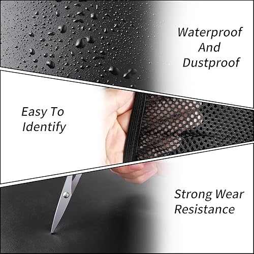 Miniatura 4 de Estuche portátil con cremallera, organizador de llaves de automóvil, estuche organizador de llaves de cuero, bolsa de almacenamiento con cerradura