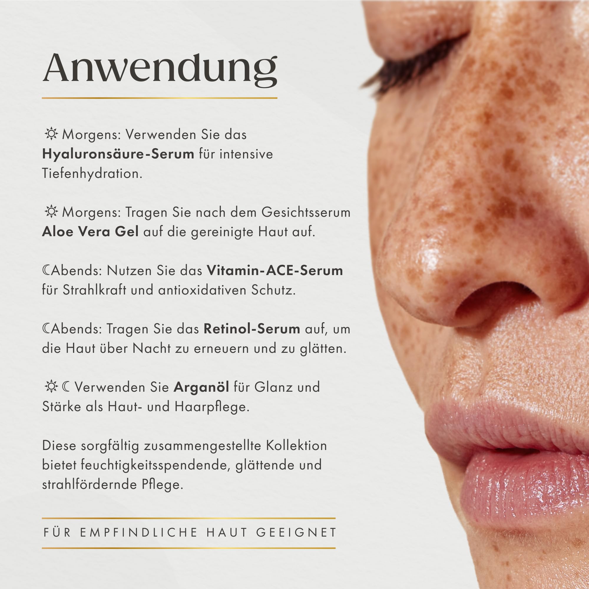 Satin Naturel Geschenkset für Frauen 5x30ml Skincare Routine Aloe Vera Gel Arganöl Vitamin C Serum Hyaluron Serum Retinol Creme Vegan Luxus Geschenkbox Premium Edition