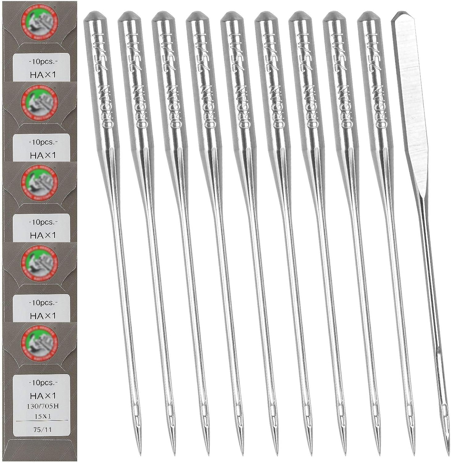50 PCS Embroidery Sewing Machine Needles Size 75/11, Household Sewing Needles for Brother Sewing Machine1