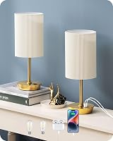 EDISHINE LED éjjelilámpa érintésvezérelt 2 darab asztali lámpa USB töltővel arany 1