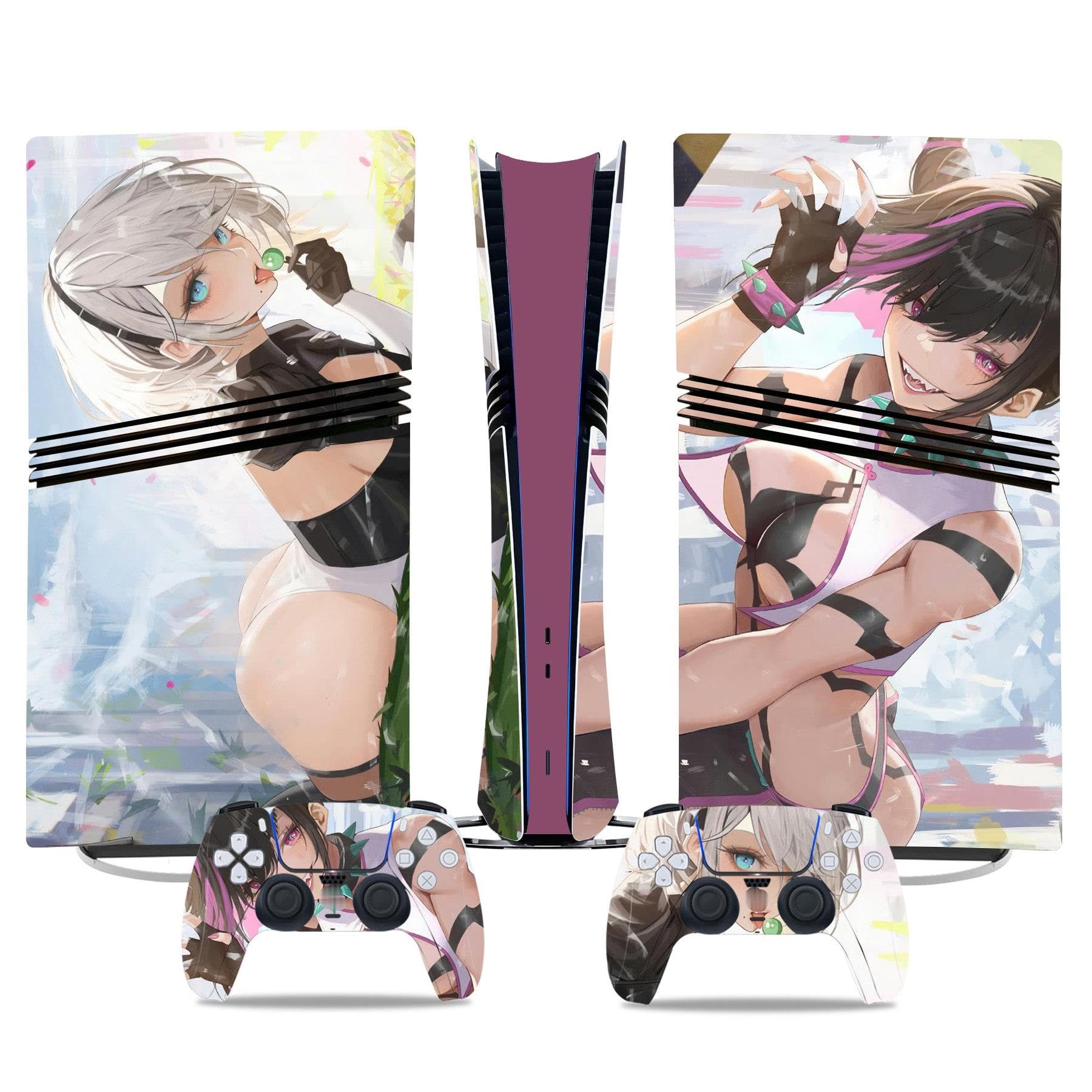 Kein Schäumen Für PS5 PRO Skin Digital Edition Konsole Und Controller Vinyl Cover Skins Wraps Kratzfest, Kompatibel Mit Für PS5 Digital Edition Pro 38162 Blasenfrei