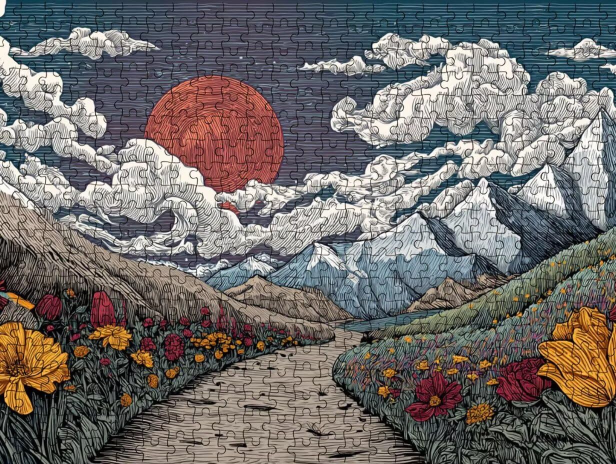 Fiori Tramonto, 5000 Pezzi Puzzle Classici, per Adulti YHPGL6-417