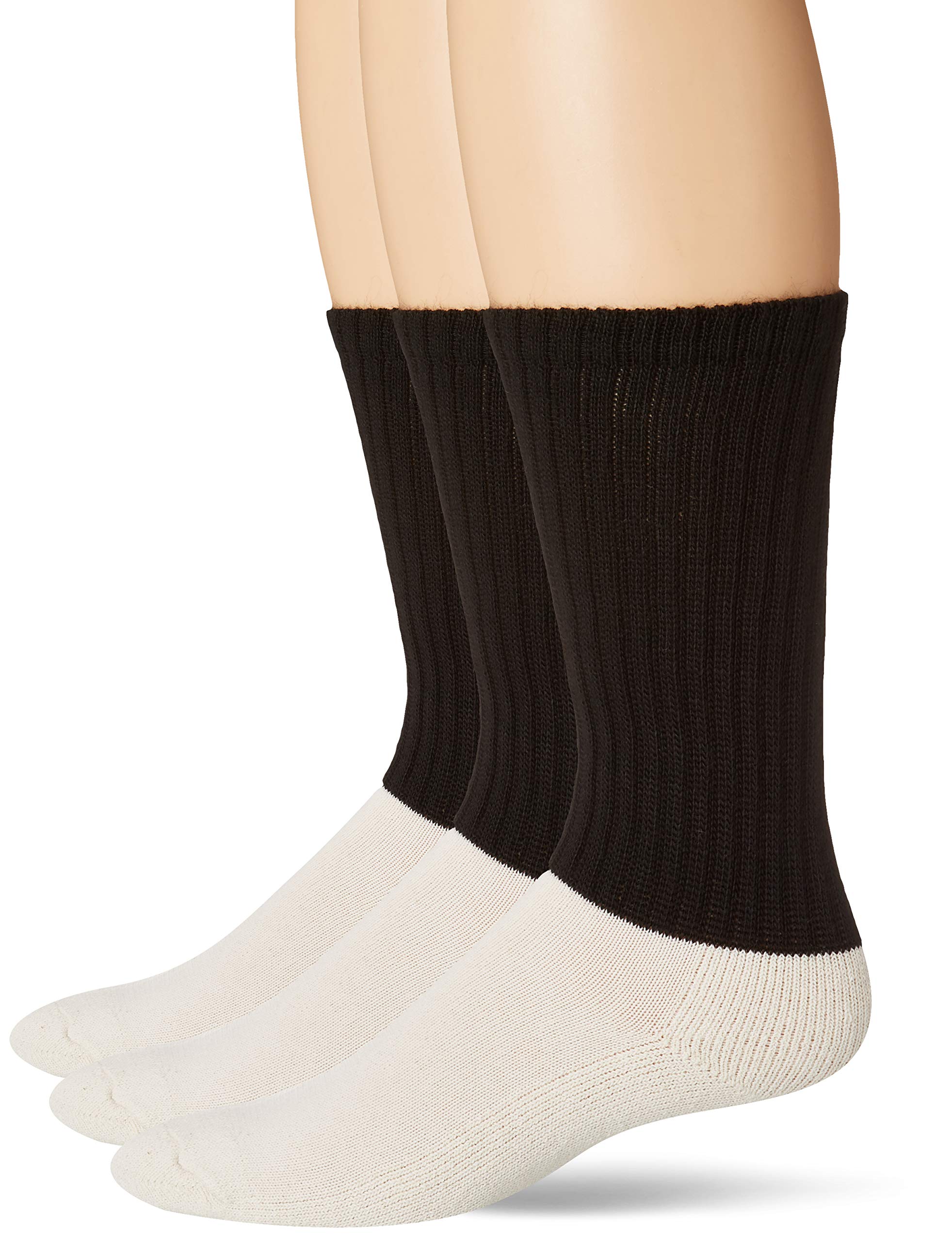 Jefferies Socks Jefferies Men's Military Acrylic Rib Crew Boot Socks 3 Pack, Black, 7.5-10.5 UK
