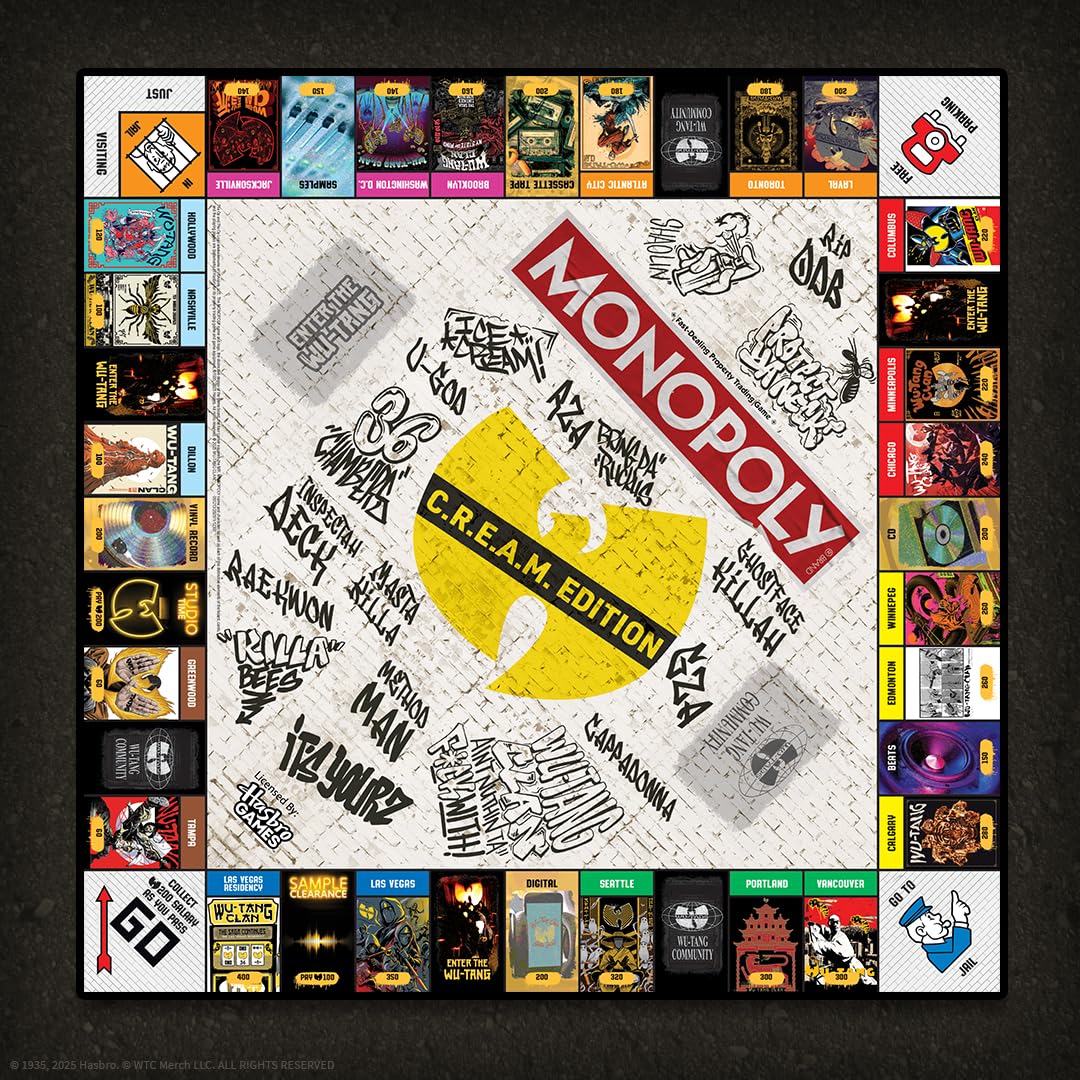 Monopoly: Wu-Tang Clan, Features Exclusive Tour Poster Art, Buy