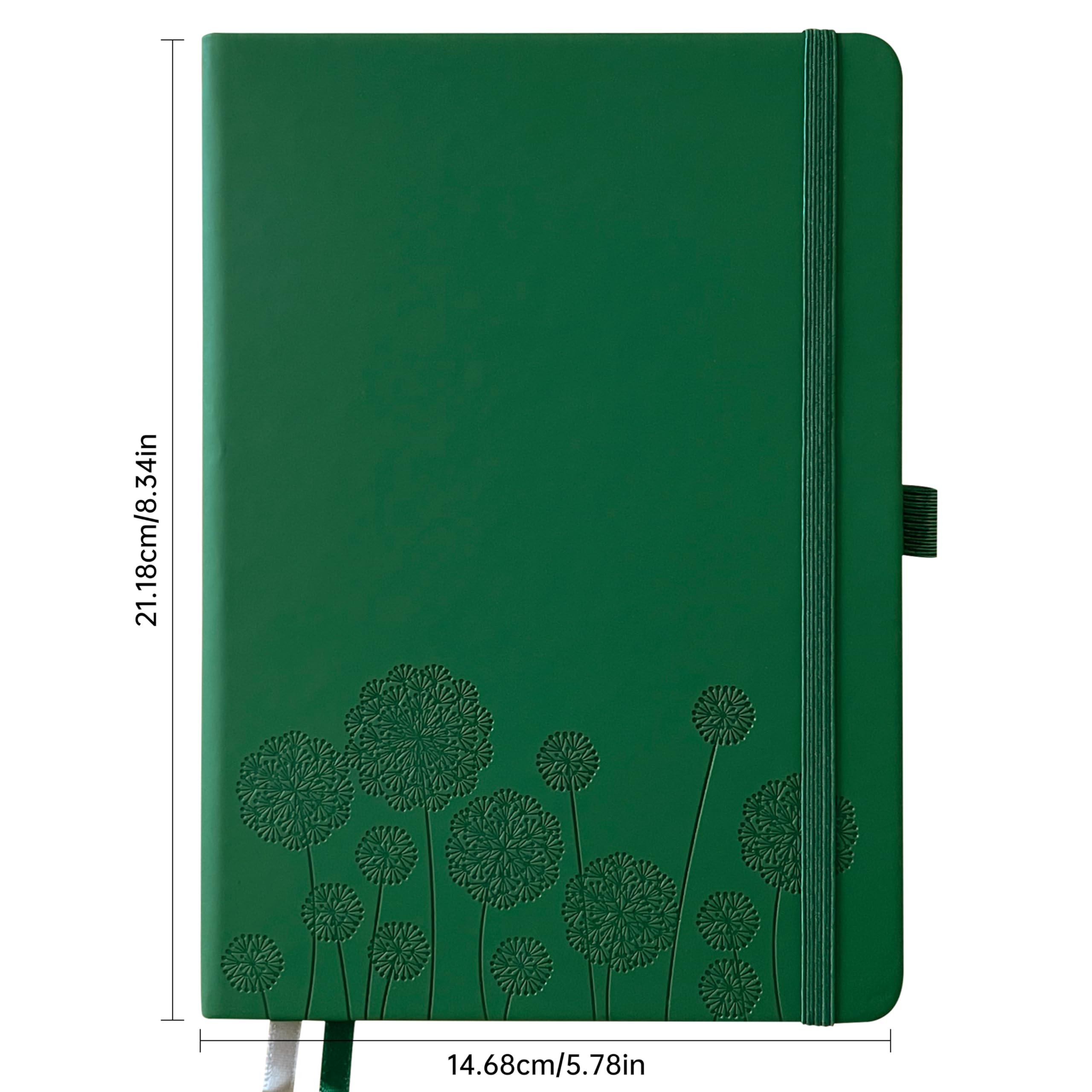 Mlife Notebook Journal for Women,A5 Hardcover Leather Journaling Notebooks for Work,200 Pages Travel Journal for Women Men with Pen Holder and Ribbon,5.78"×8.34"(Green) - Image 2