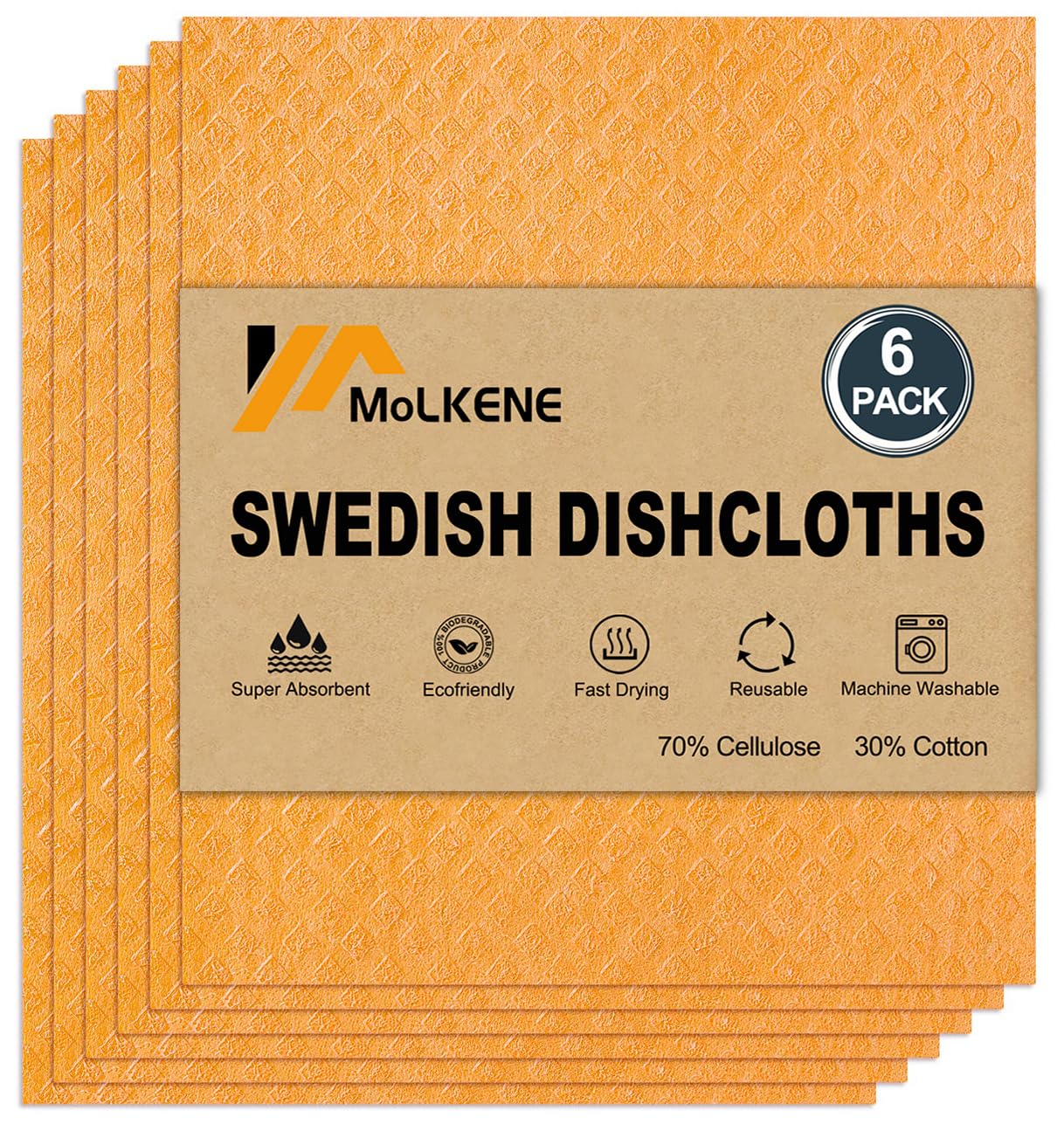 Paños suecos para cocina absorbentes MoLKENE que no rayan: olvida el papel desechable