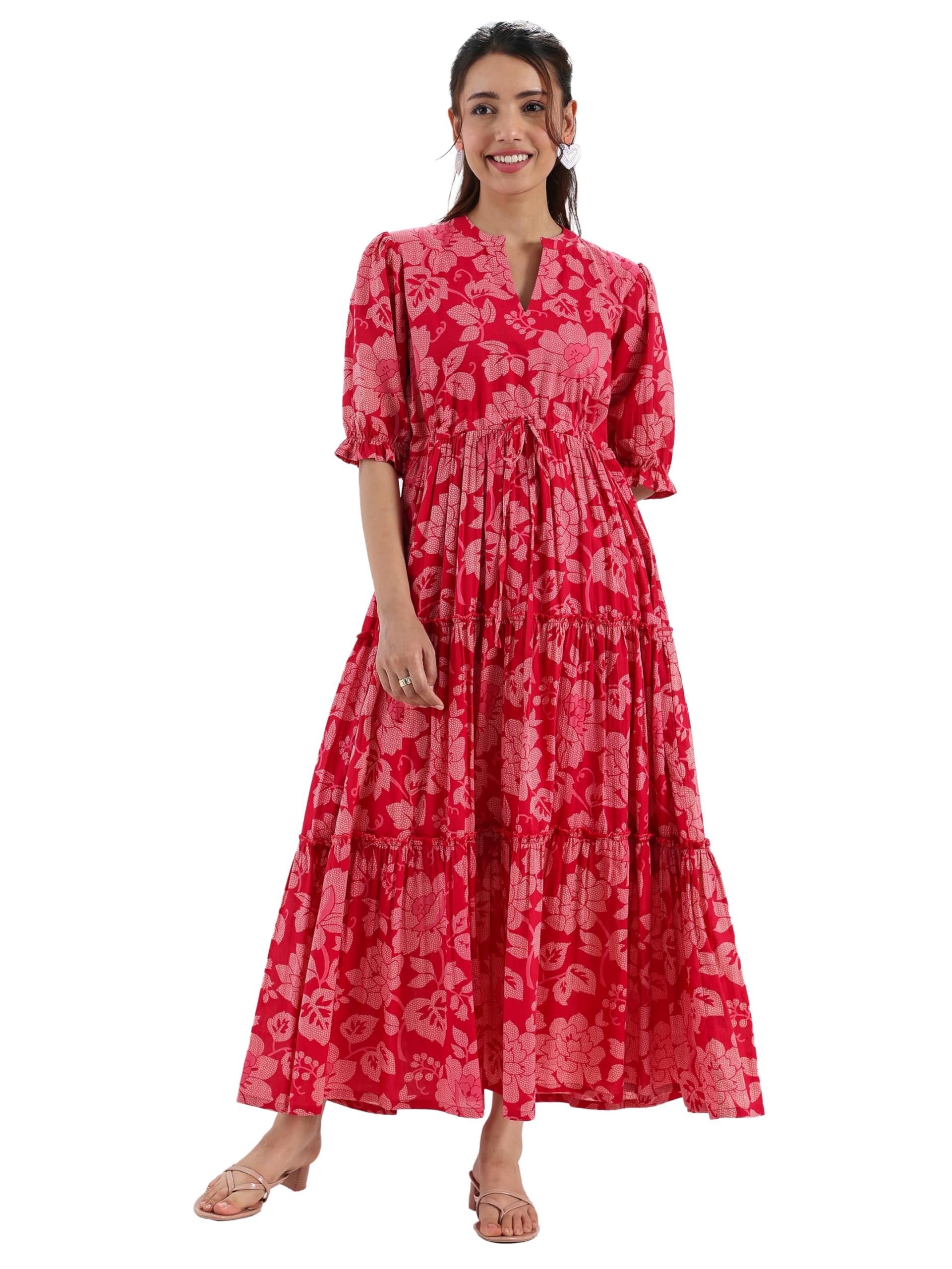 libas Printed Cotton Fit and Flare Dress for Women-picture-26