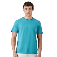 Amazon Brand - Symbol Men's Cotton Rich Relaxed Fit Textured Knit Tshirt | Popcorn Knit Solid Tshirts | Half Sleeves | Textured Knit (Available in Plu