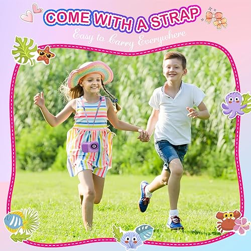Miniatura 6 de Cámara instantánea para niños, pantalla de 3.5 pulgadas, cámara digital instantánea para niños, regalos de cumpleaños de Navidad para niñas de 3 a