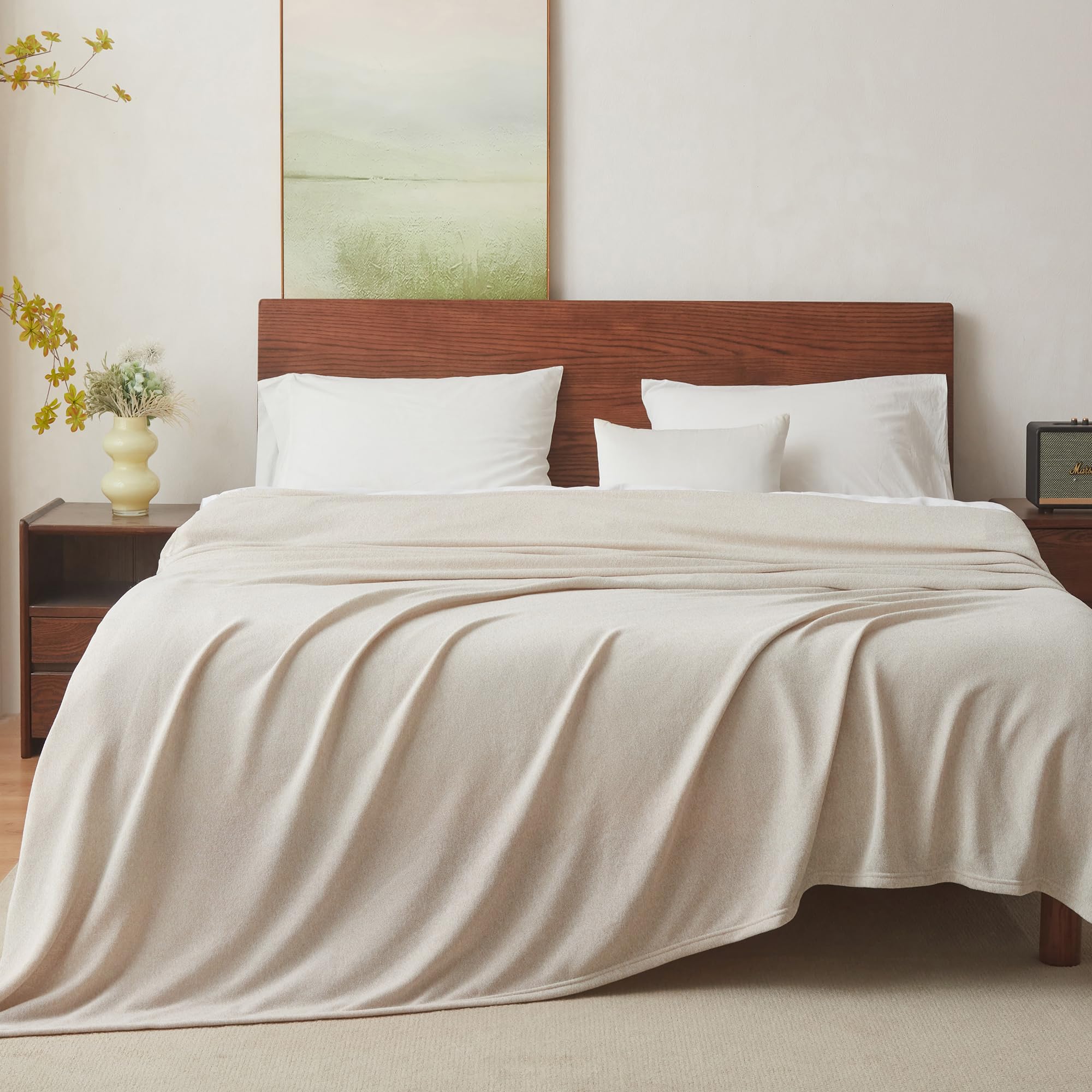 Amazon.com: COOVA Lightweight Breathable Knit King Blanket for Bed