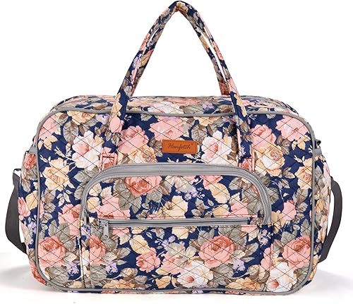 Hanfetch Organizador de almacenamiento de hilo, bolsa cruzada de punto, bolsa grande de ganchillo para llevar proyectos, agujas de tejer, ganchos de