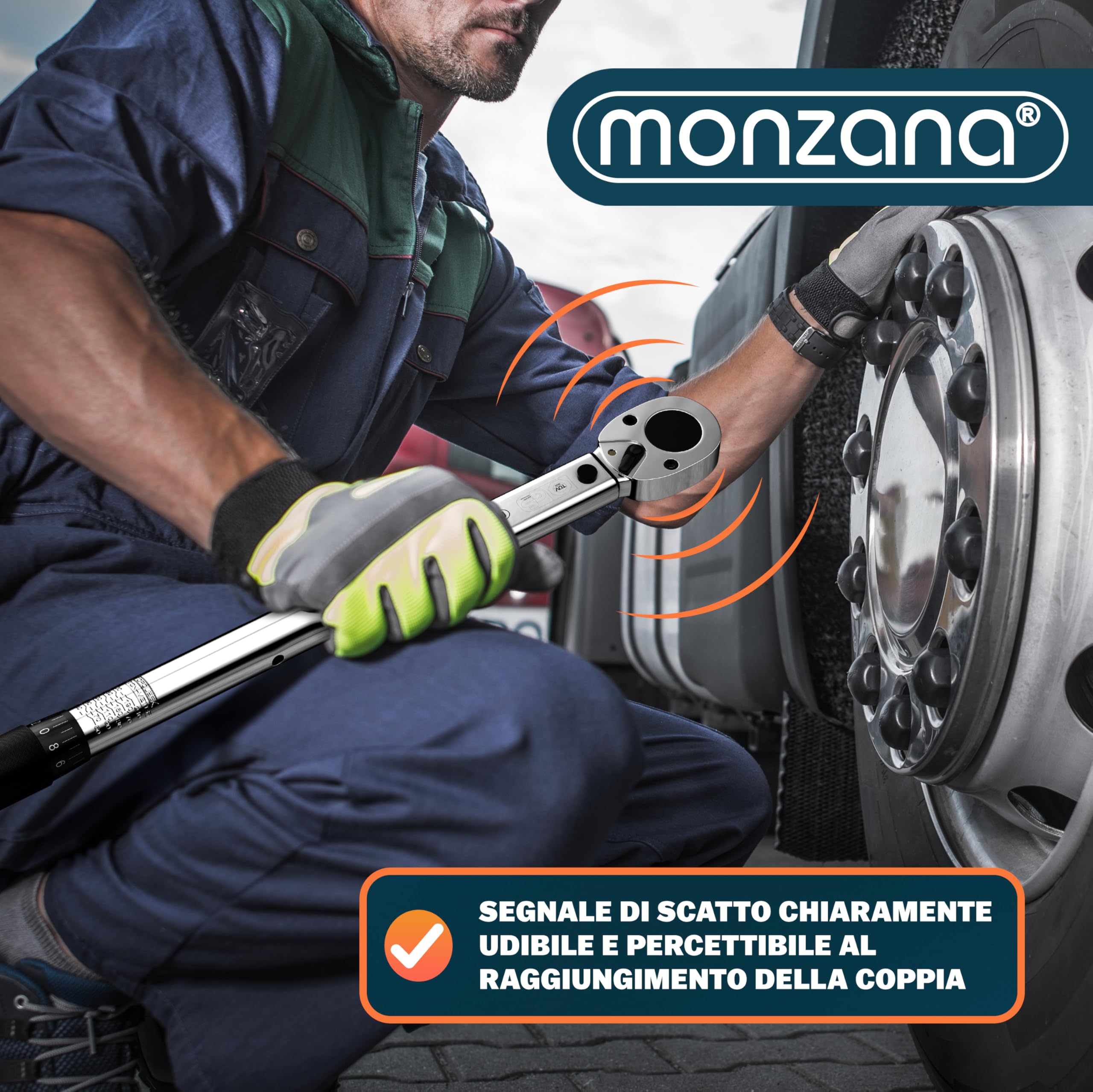 Monzana® Set di Chiavi Dinamometriche 6 pz. 40-210Nm 1/2 ' CV Incl. 3 Bussole Prolunga Valigetta Chiave Officina