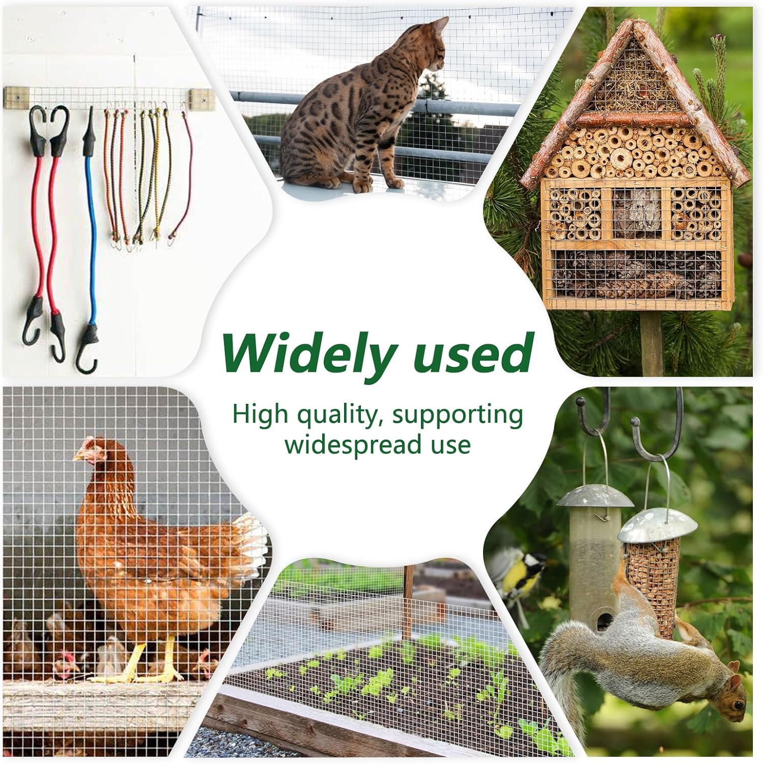 Hardware Cloth 1/2in 48inx100ft Hot Dip Galvanized 19 Gauge Chicken Wire Fencing Roll Poultry Animal Netting Cage Screen Chicken Coop Accessories Garden Plant Supports