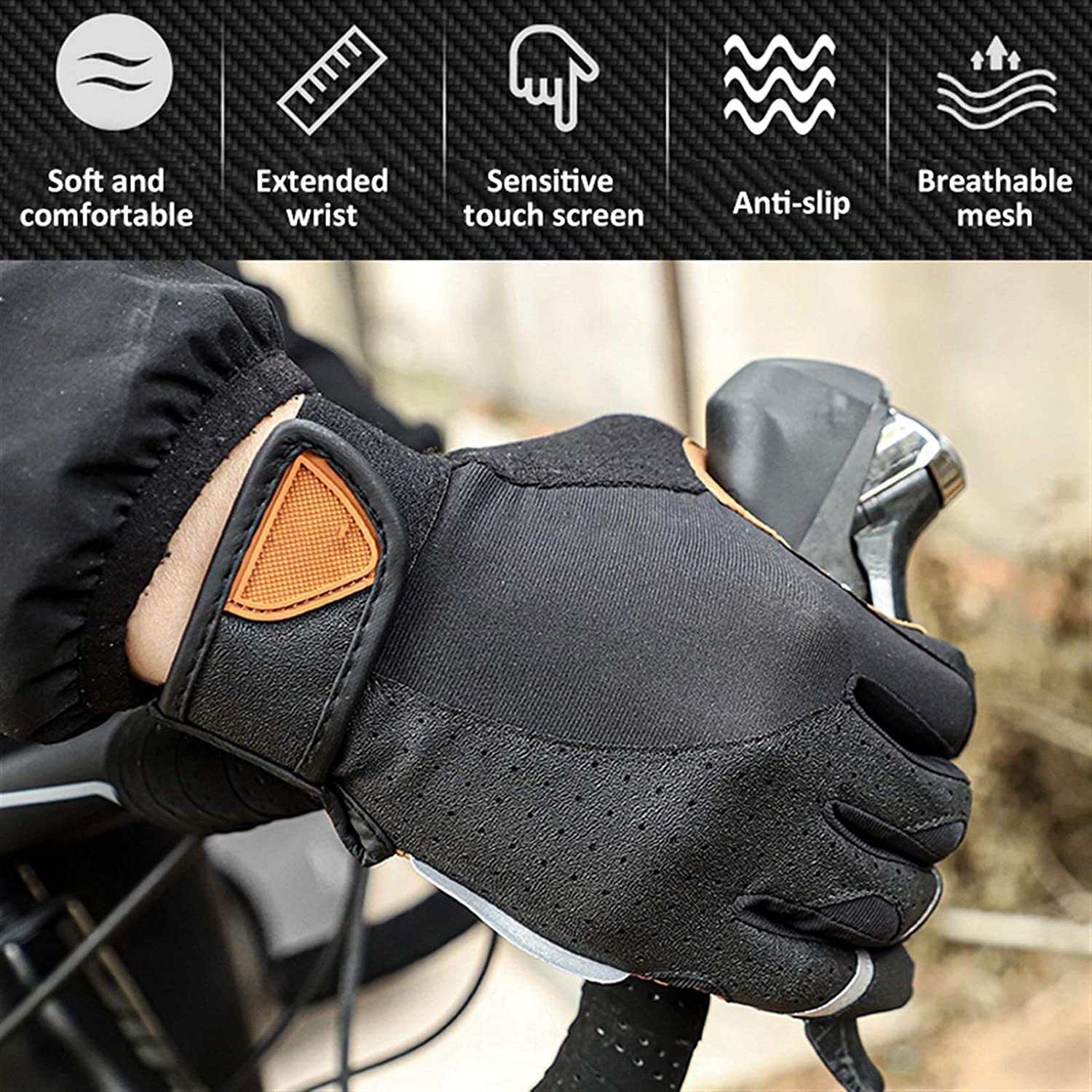 SKUZA Guantes,Guantes de Invierno, Guantes de Invierno a Prueba de Viento e Impermeables, Guantes de Bicicleta Deportiva, Guantes de Pantalla táctil for Hombres y Mujeres, Guantes de esquí