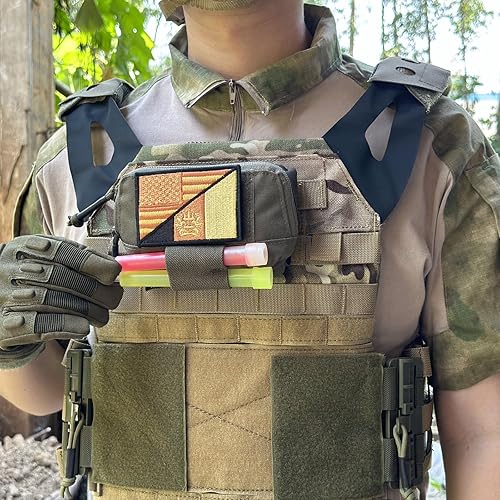 Miniatura 7 de tactifans Molle - Bolsa táctica de administración para el pecho, pequeña bolsa de pecho Molle, bolsa para cinturón y chaleco táctico, panel