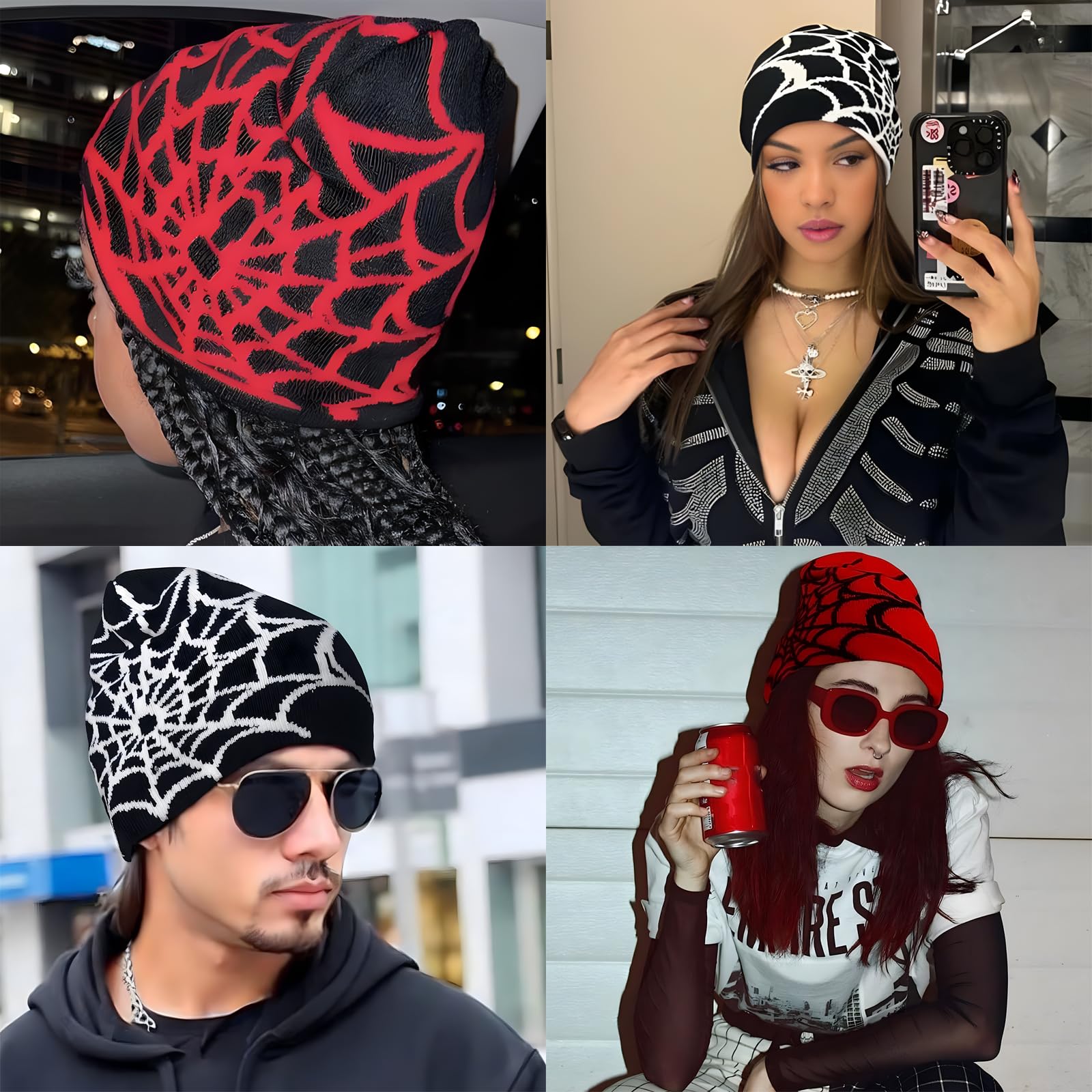 Sombrero de tela de araña, gorro unisex, gorro de algodón, adecuado para correr, ciclismo, gorro de dormir, sombreros de correr, regalos exquisitos para hombres y mujeres