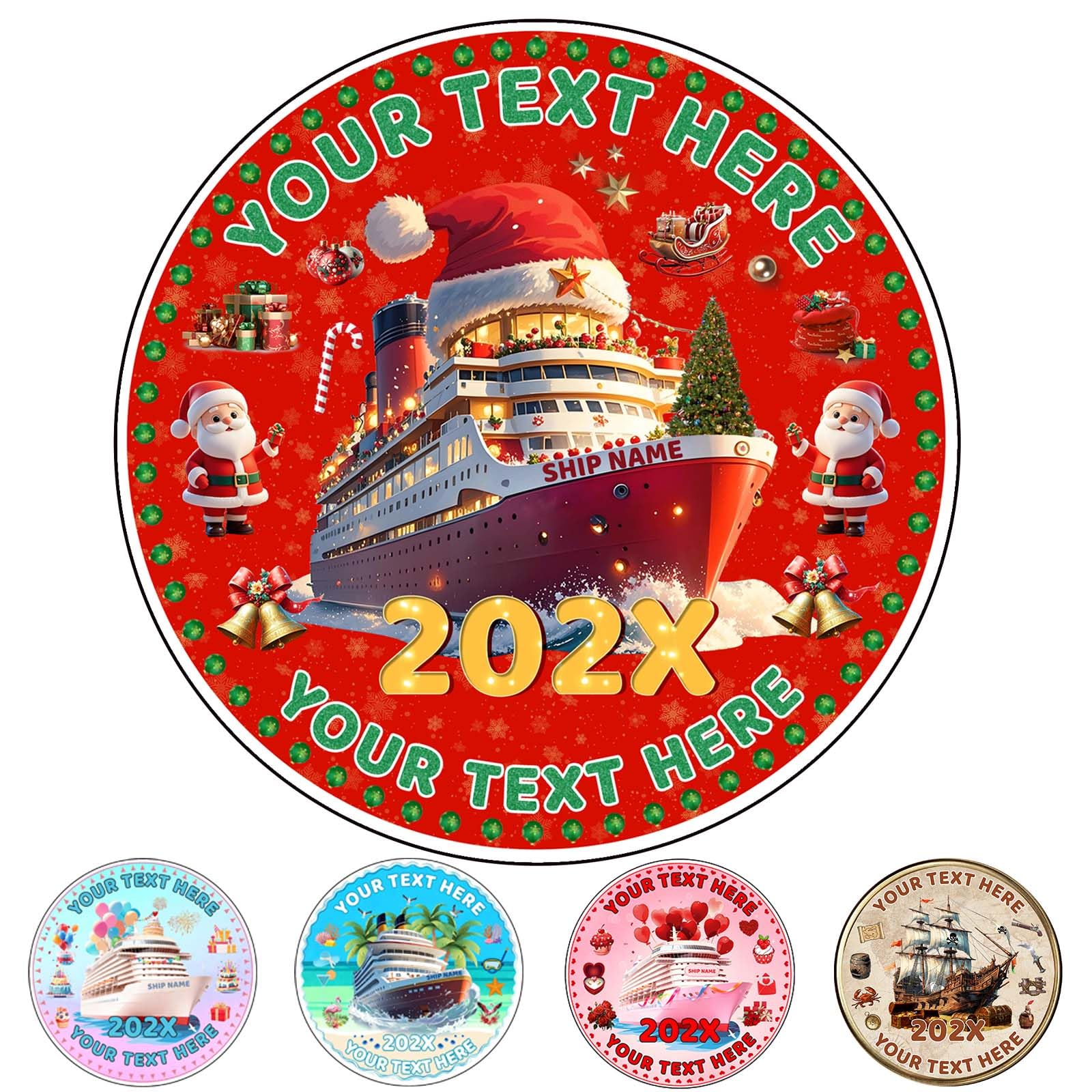 Custom Christmas Cruise Door Magnets Cruise Essentials Personalised Name Year Cruise Door Decorations Magnetic Customised Ship Door Magnets Decorations