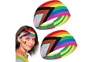 Gay Pride Headbands - Moisture-Wicking Rainbow Sweatbands