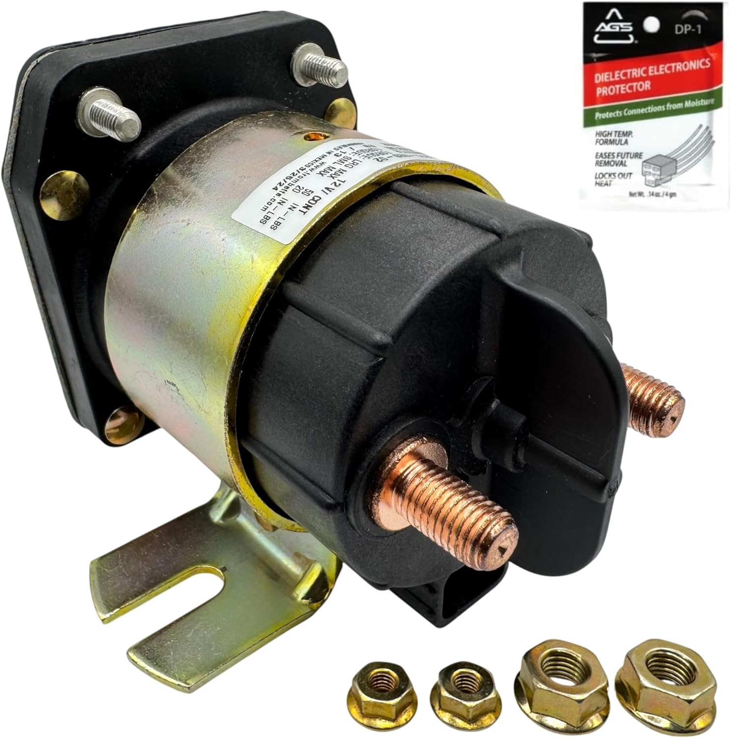 Genuine Trombetta 114-1211-020-02 12V Heavy Duty Solenoid Relay Kit, Replaces SnowEx B62178 Snow Plow, Winnebago 008188-02-000, RV Battery Isolator, Hydraulic Pump, Dump Trailer, 225 Amp