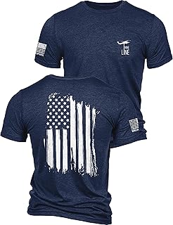 Nine Line American Flag T-Shirt for Men, USA Made Patriotic Shirt, 9 Line Apparel,