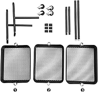 Vista 6 de SONGMICS Carrito de metal de 3 niveles, carrito de utilidad, carrito de cocina con estantes ajustables, carrito de almacenamiento con 2 frenos, Negro