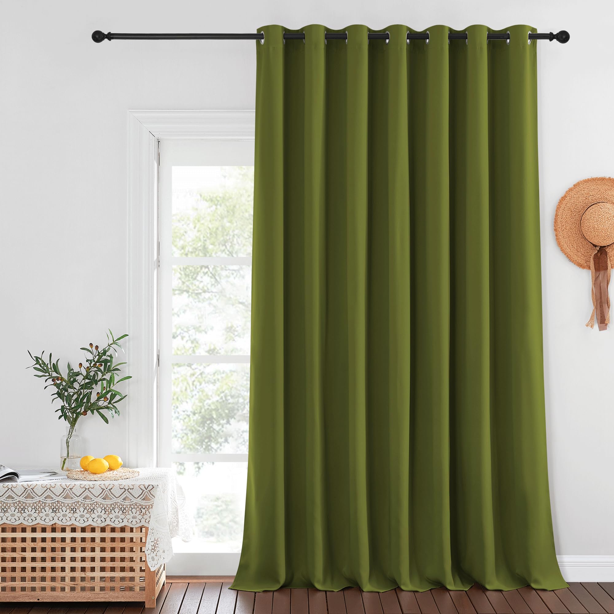 NICETOWN Privacy Room Divider Curtain Thermal Blackout Curtain for Patio Door, Living Room, Bedroom Partition and Shared Office Space, 1 Grommet Panel