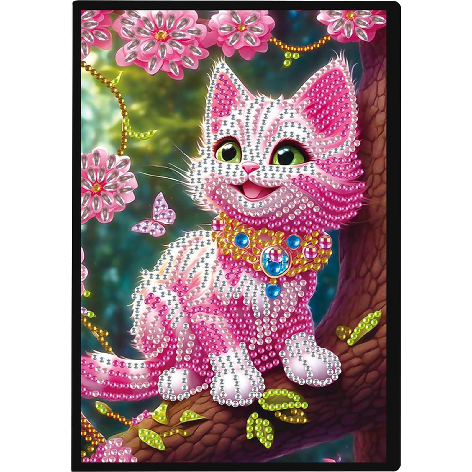 Animal Special Shaped 50 Pages 5D DIY Diamond Art Painting Notebook Kit No Lines Diamond Painting Notebooks Rhinestone Art Hand Craft Kit for Birthdays Or