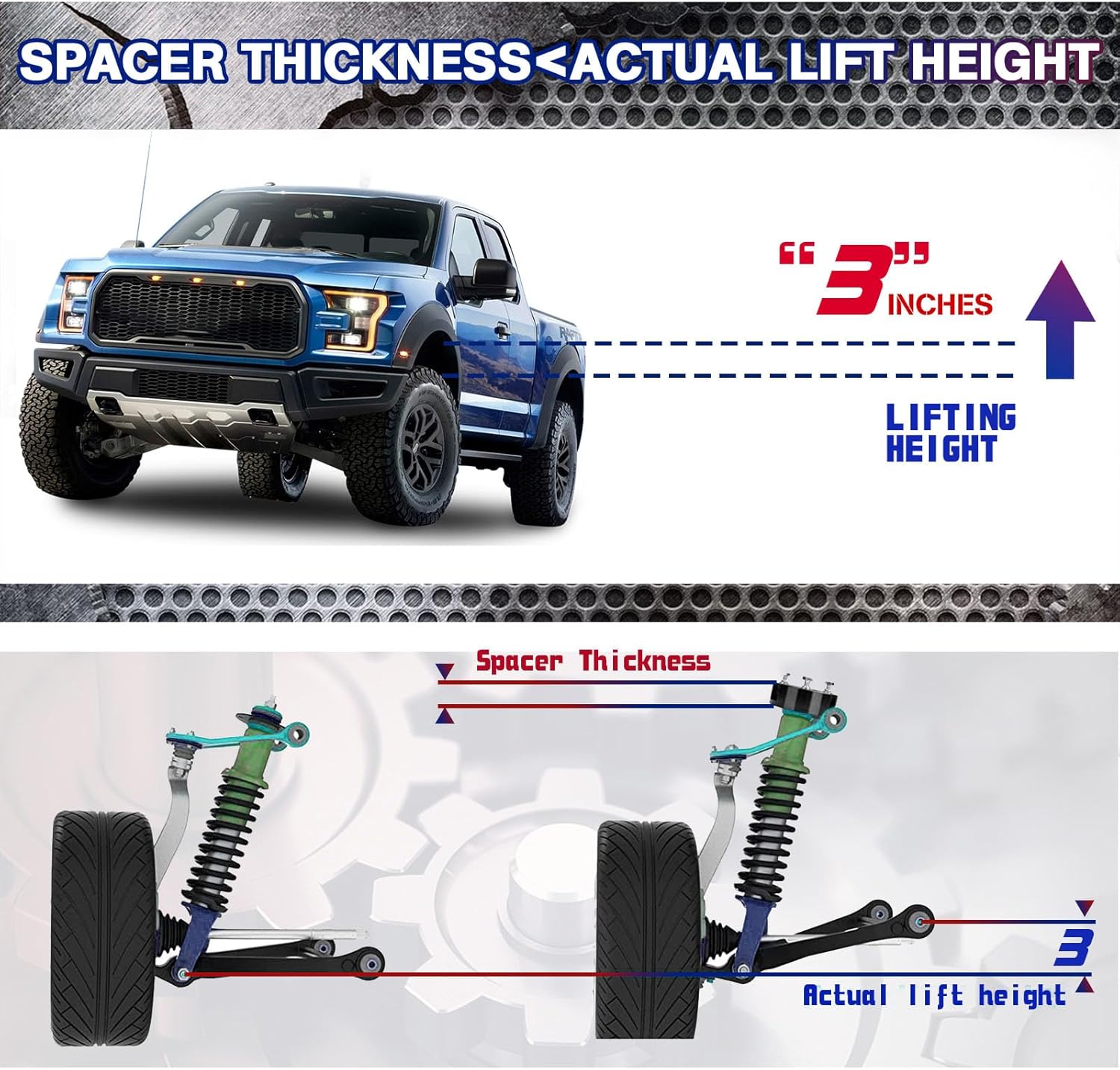 2-4" Lift Front Upper Control Arm for 2019-2024 GMC Sierra 1500 2WD 4WD，2019-2024 Chevy Silverado 1500 2WD 4WD - OE Stamped Steel Suspension Arm with Ball Joint