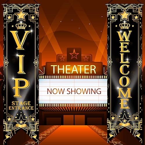 Miniatura 2 de Decoraciones de fiesta VIP, decoraciones de fiesta de noche de cine de los años 20, cartel de noche de película, cartel VIP para porche, cartel de