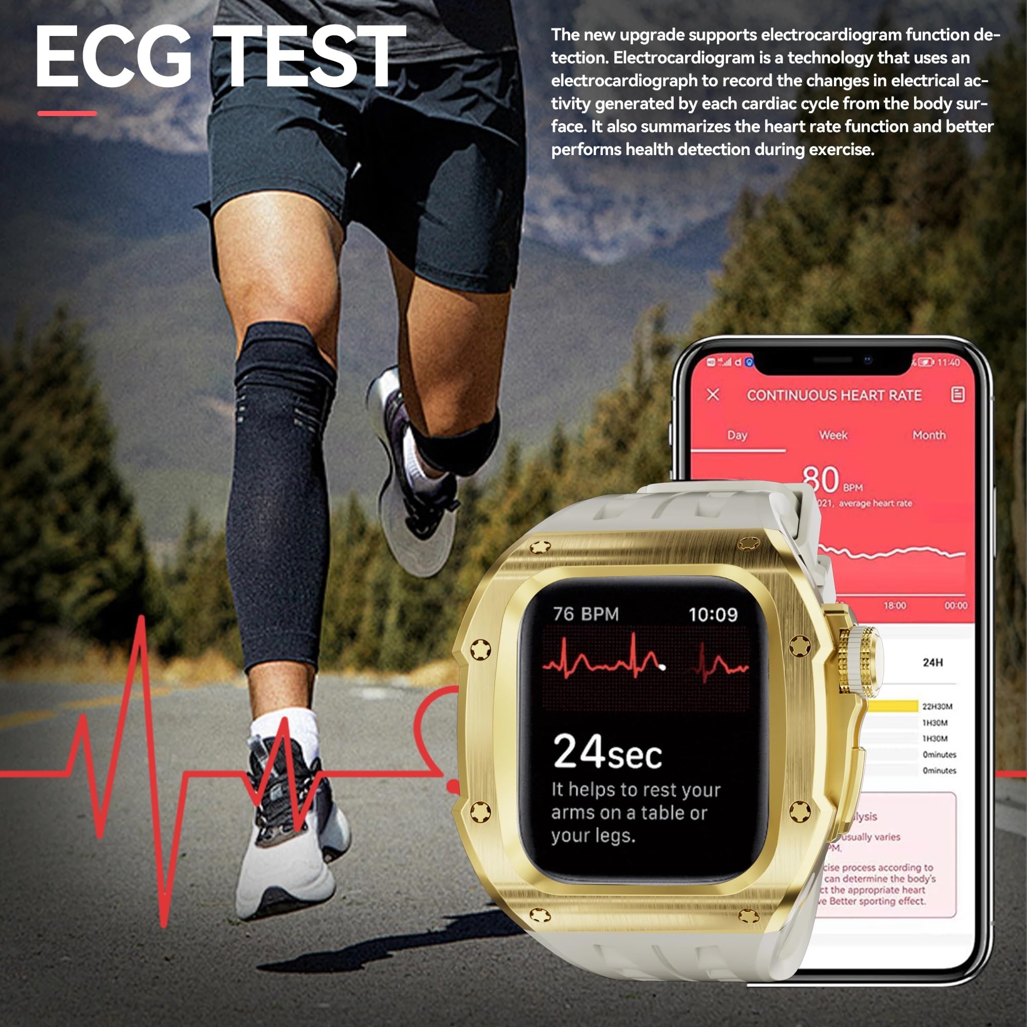 DASEB Zestaw modów ze stali nierdzewnej pasek do zegarka Apple Watch Series 10 46mm zegarek gumowy zestaw modyfikacji sportowych pokrywa wymiana paska