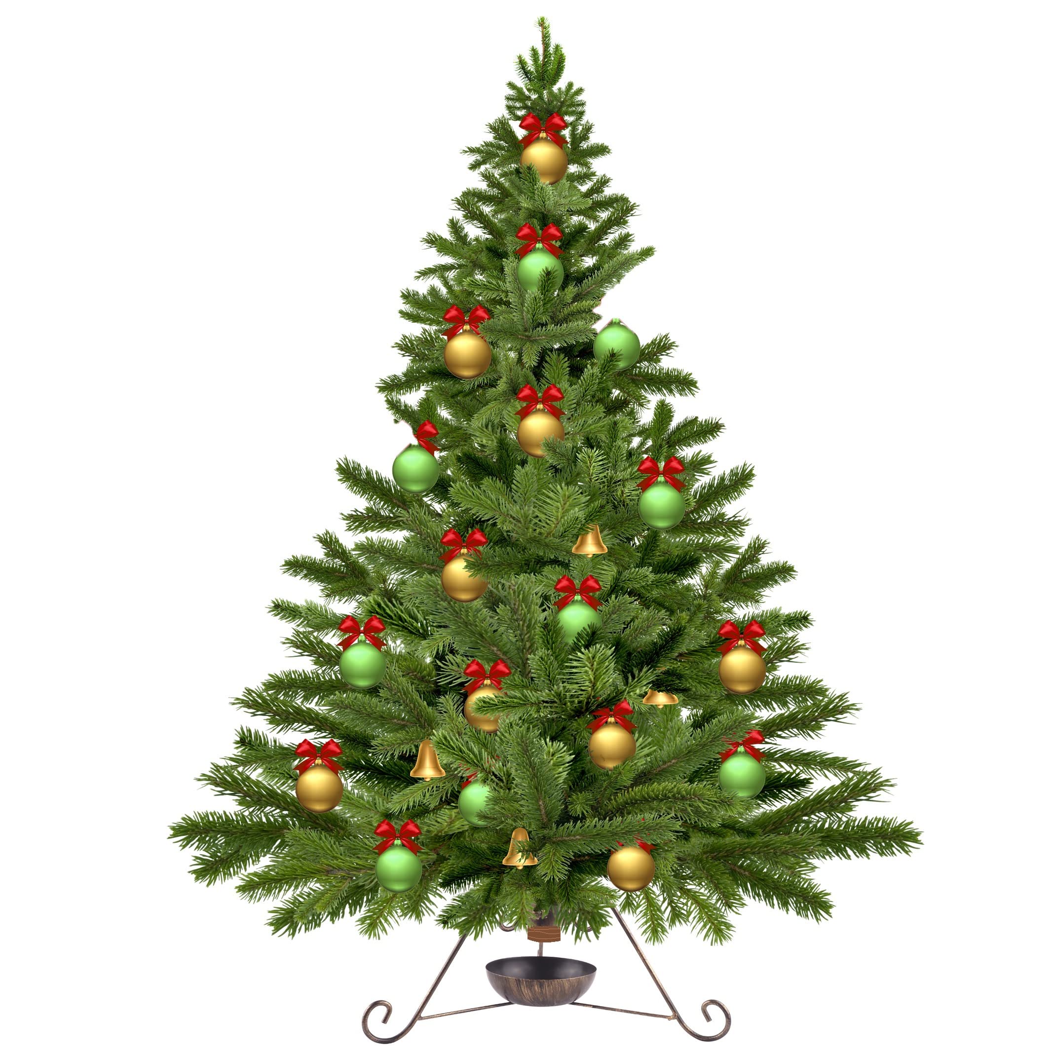 Weihnachtsbaumständer mit Wasserbehälter Stabiler Christbaumständer aus robustem Metall für Bäume, Moderner Geschmiedetes Tannenbaumständer für Weihnachtsbaum Dekoration