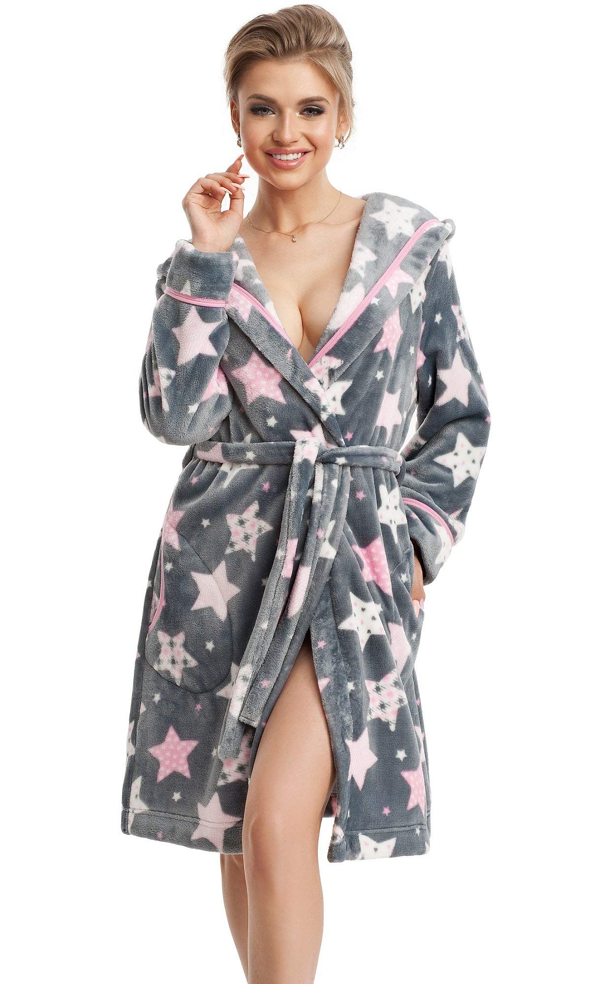 LEVERIE Damen Bademantel/Homewear/Kuschelpullover oder -jacke (made in EU) in tollem Design