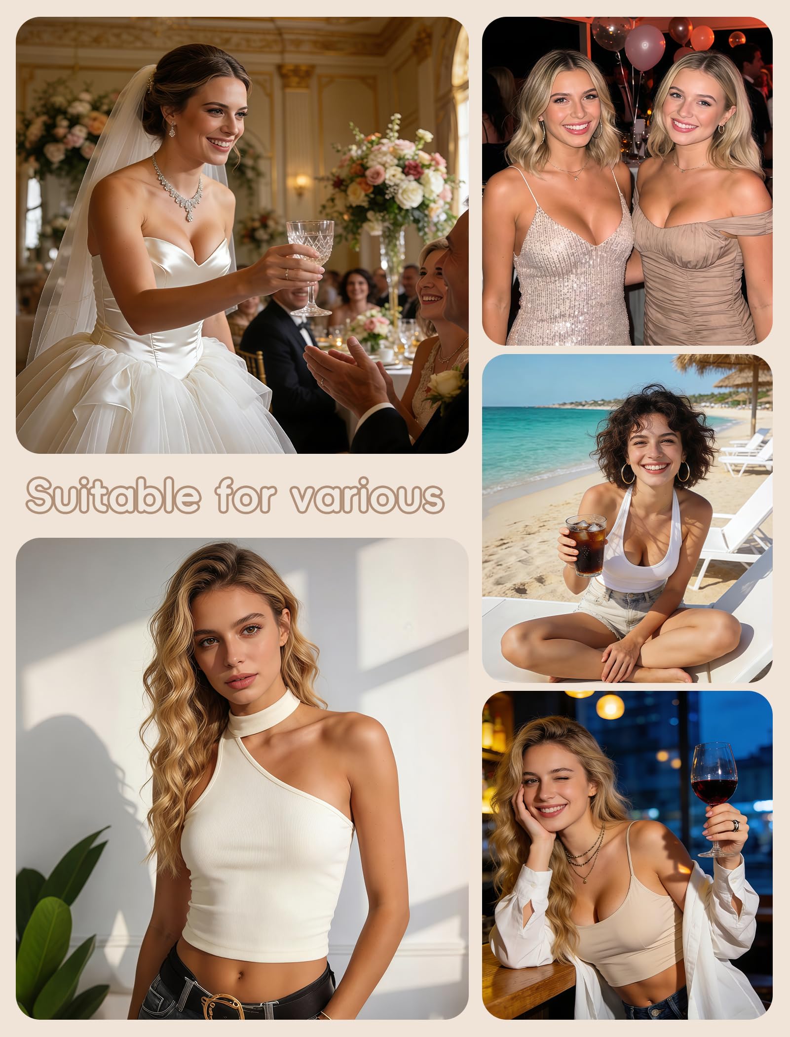 Stick on Bra Backless Invisible Sticky Bra Push up Strapless Women's Adhesive Bras Ladies Backless Strapless Bras Large Breasts Push up Sticky for Backless Dresses, Wedding, Party — view 6