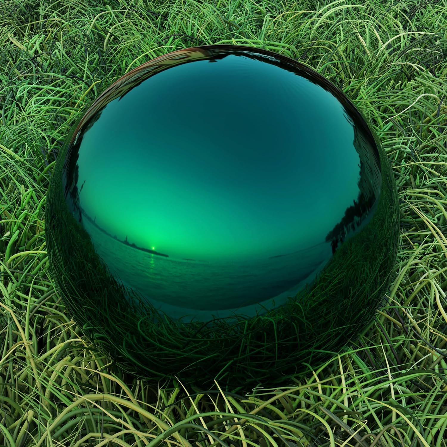 Lulu Decor Light Green 12 Gazing Ball