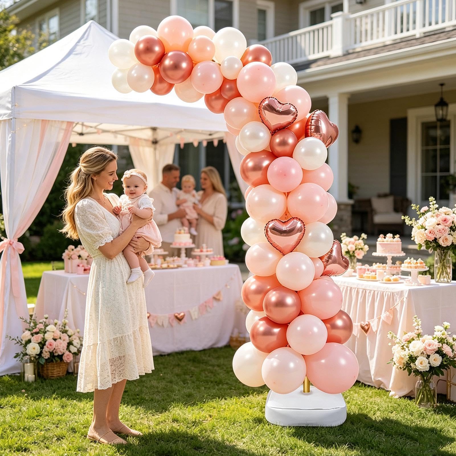 Soporte para de globos Kit base rellenable con agua para fondo y soporte