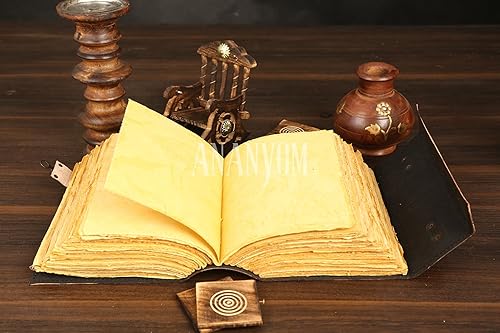 Miniatura 4 de Diario de cuero hecho a mano, diseño de árbol de la vida negro en relieve, cuaderno de bocetos de cuero genuino con dos cierres de cierre de latón,