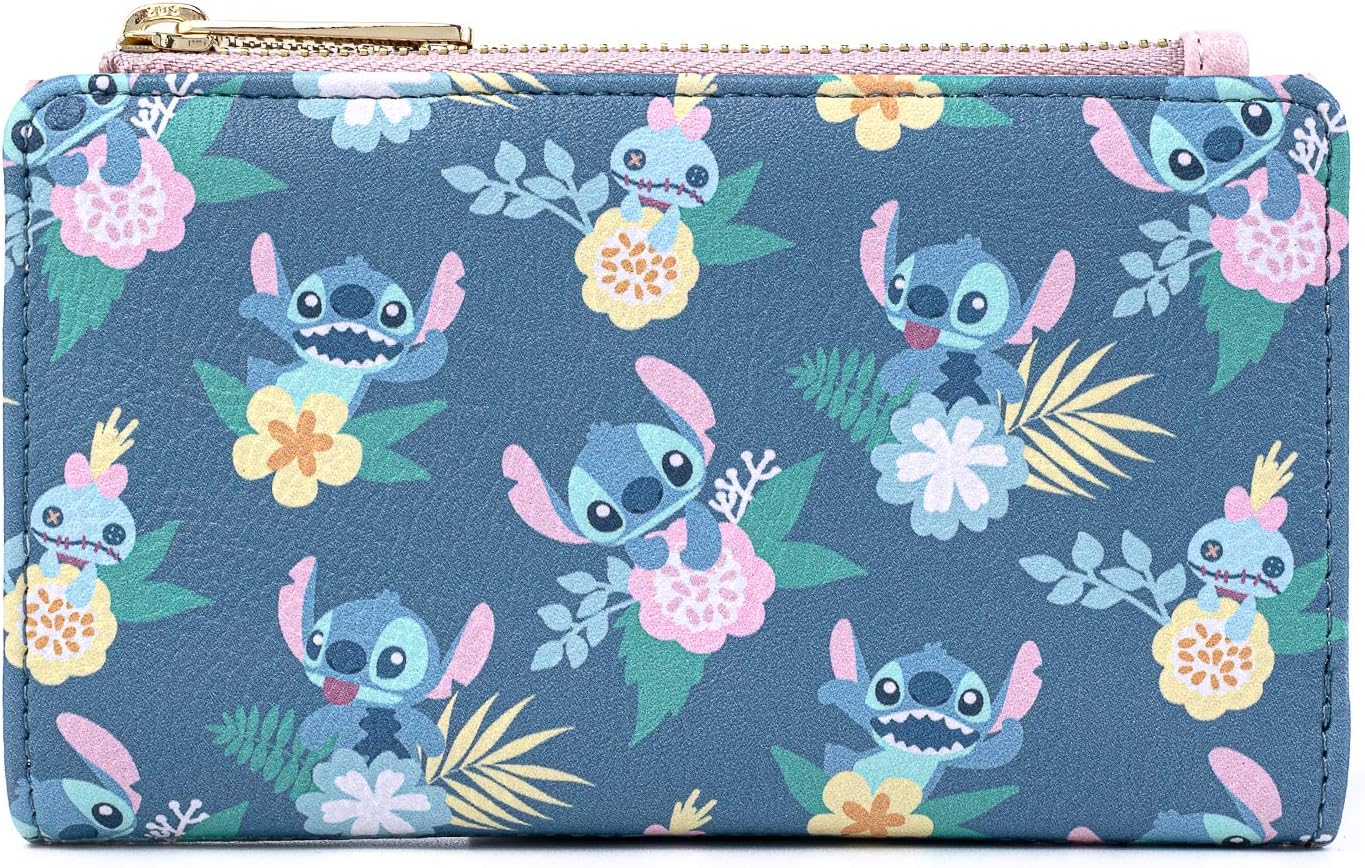 Loungefly Disney Stitch and Scrump Floral Bi-Fold Wallet - Image 2