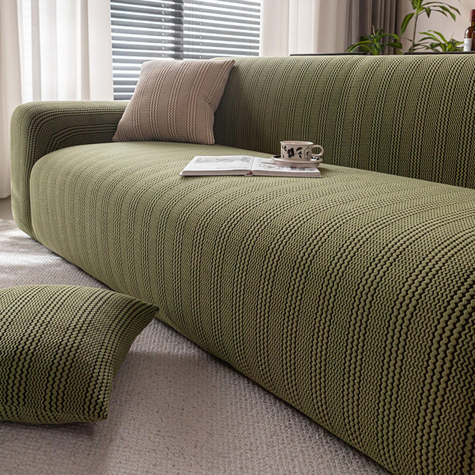 Housse de canapé extensible contre les taches sur meuble 2 places