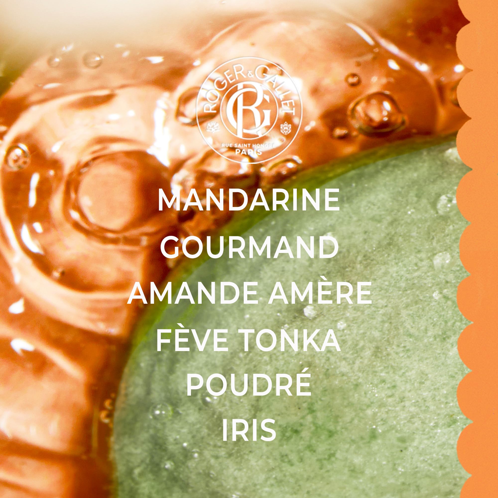 Roger&Gallet - Eau Parfumée Bienfaisante Amande Persane 100ml - Mandarine Amande amère Fève Tonka - 92% d'ingrédients d'origine naturelle