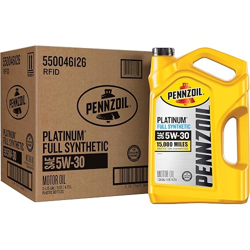 Pennzoil Platinum Full Synthetic 5W-30 Motor Oil (5-Quart, Case of 3)