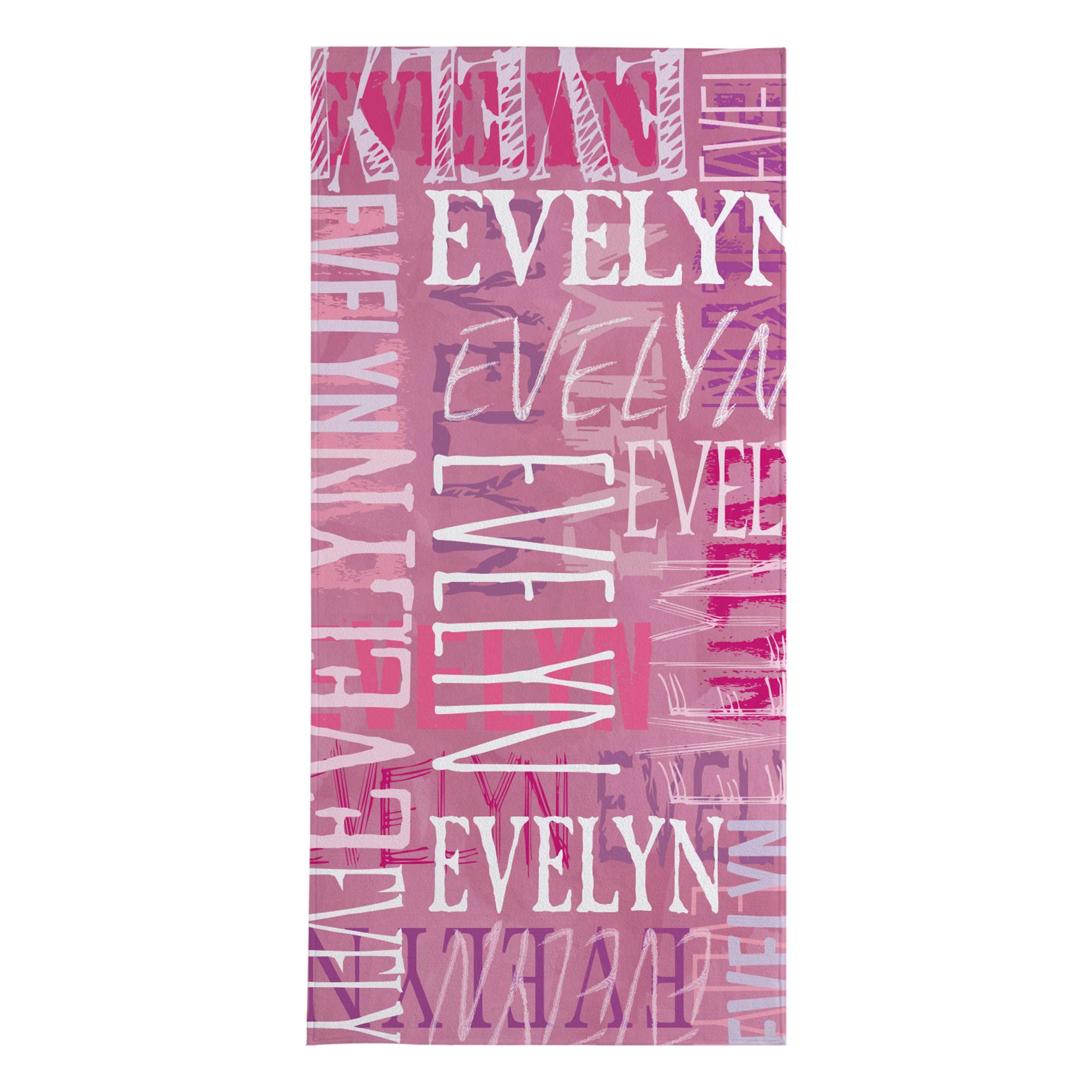 Let's Make Memories Personalized Beach Towel - Custom Cotton/Poly Blend Pool Towel - Pink - Personalize with Your Name - Standard Size