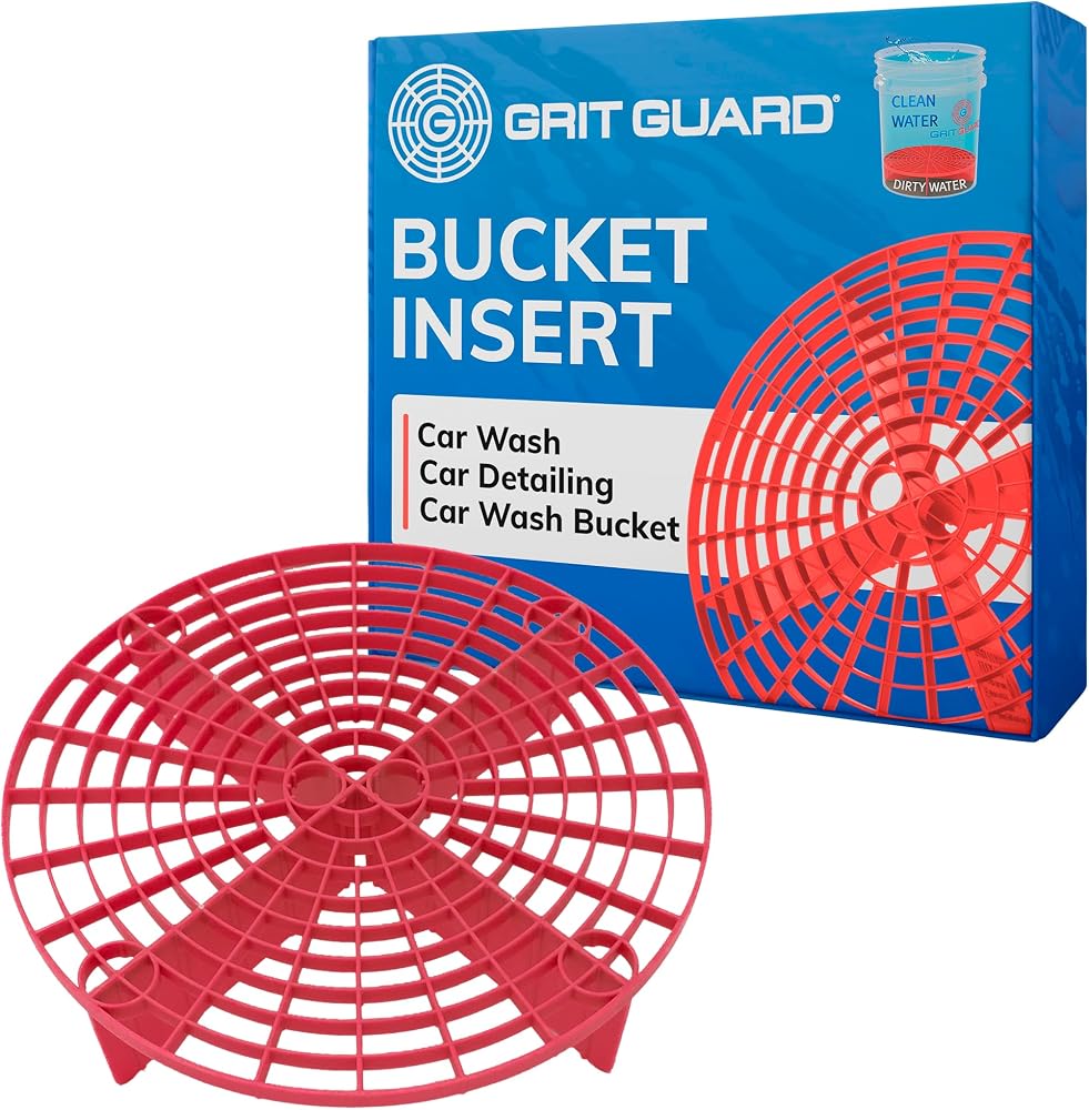 Grit Guard 오리지널 레드 버킷 인서트 - 직경 25.4cm(10인치) 세차 버킷, 세차용, 11.9L(3.5, 4, 5, 6갤런) 버킷과 호환되는 디테일 — 사진 1